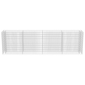 vidaXL Planteringsgabion upphöjd galvaniserat stål 360x50x100 cm