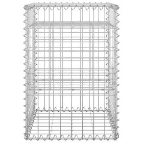 vidaXL Postes/cestos gabião 2 pcs 40x40x60 cm ferro