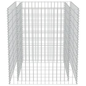 vidaXL Gabion Raised Bed Galvanized Steel 35.4"x35.4"x39.4"