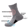 Compression Running Socks For Men Crew Athletic Hiking Wicking Anti Blister Cushioned Anti-odor And Breathable For Running Hiking Cycling Fitness