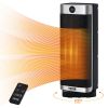 VEVOR Electric Space Heater with Thermostat Remote Control, 2-Level Adjustable Quiet Ceramic Heater Fan