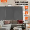 Room Divider 3 Panel Fabric Room Privacy Screen for Office Bedroom Grey
