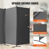 Room Divider 3 Panel Fabric Room Privacy Screen for Office Bedroom Grey