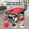 VEVOR Billiards Table, 7 ft Pool Table, Portable Foldable Space-Saving Table, Billiard Table Set Includes Balls, Cues, Chalks and Brush