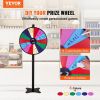 VEVOR 24 inch Spinning Prize Wheel, 14 Slots Spinning Wheel, Roulette Wheel with a Dry Erase and 2 Markers