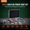VEVOR Poker Chip Set, 500-Piece Poker Set, Complete Poker Playing Game Set with Aluminum Carrying Case, 11.5 Gram Casino Chips, Cards