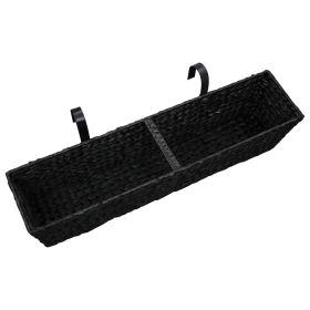 vidaXL Planters 2 pcs Water Hyacinth Black (Option: as picture)