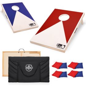 Solid Wood Premium Cornhole Set - 3 Feet x 2 Feet Game Boards, Includes Set of 8 Corn Hole Toss Bags (Color: as Pic)